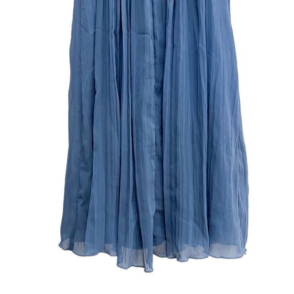 Abercrombie & Fitch Blue Pleated A-Line Swing Trapeze Dress Size XS - Picture 4 of 11